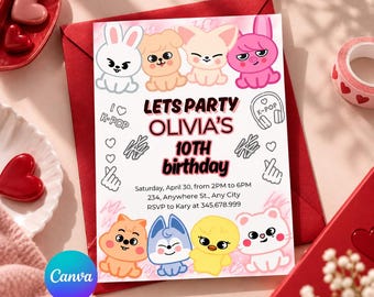 Stray Kids (Skzoo) Birthday Invitation