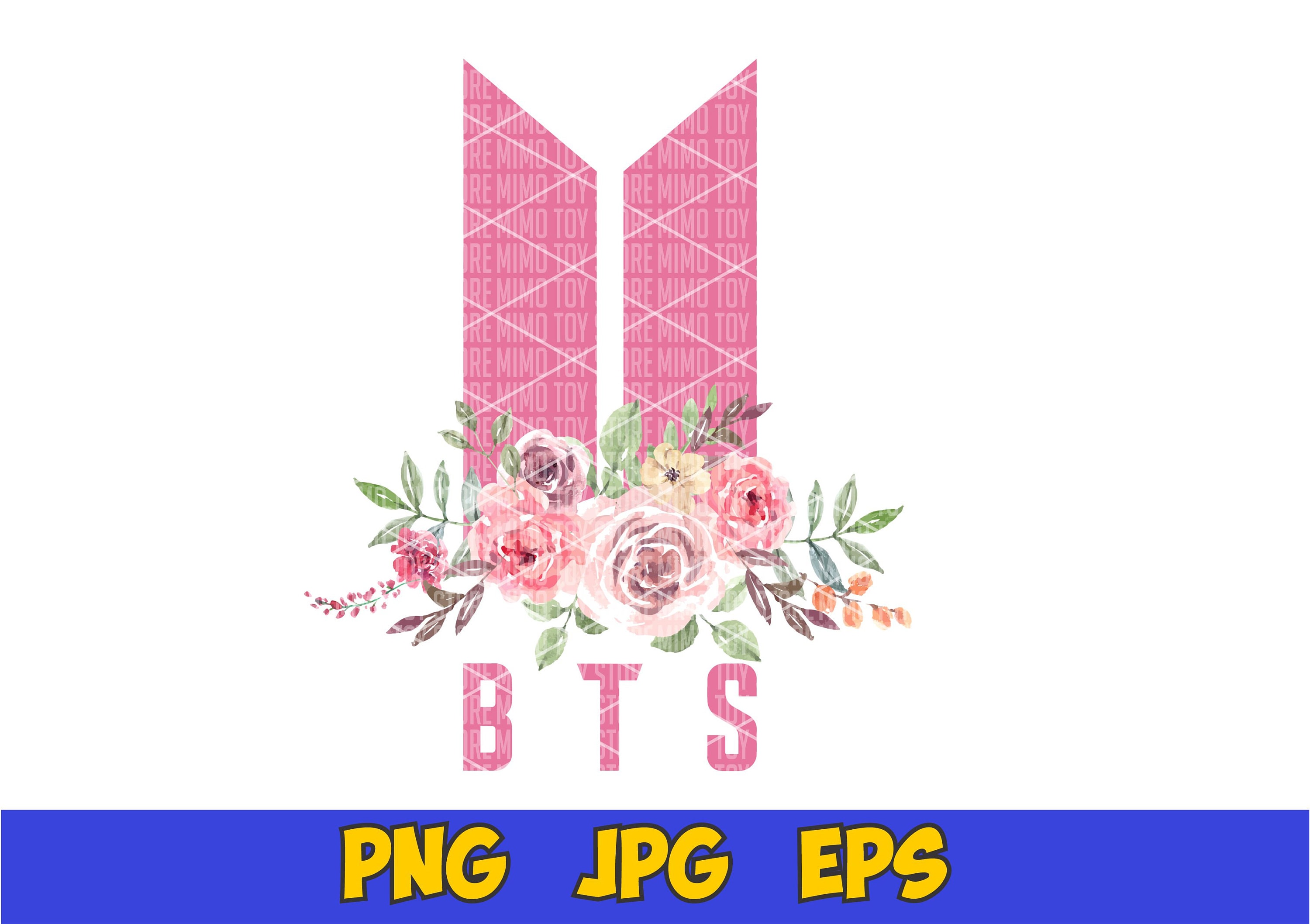 Logotipo de BTS FLORES clipart BTS png K-Pop png Bts - Etsy México