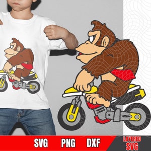 Mario Kart Svg, Donkey Kong, Layered by color, Easy Cut, Cricut, Instant Download, High Quality Images