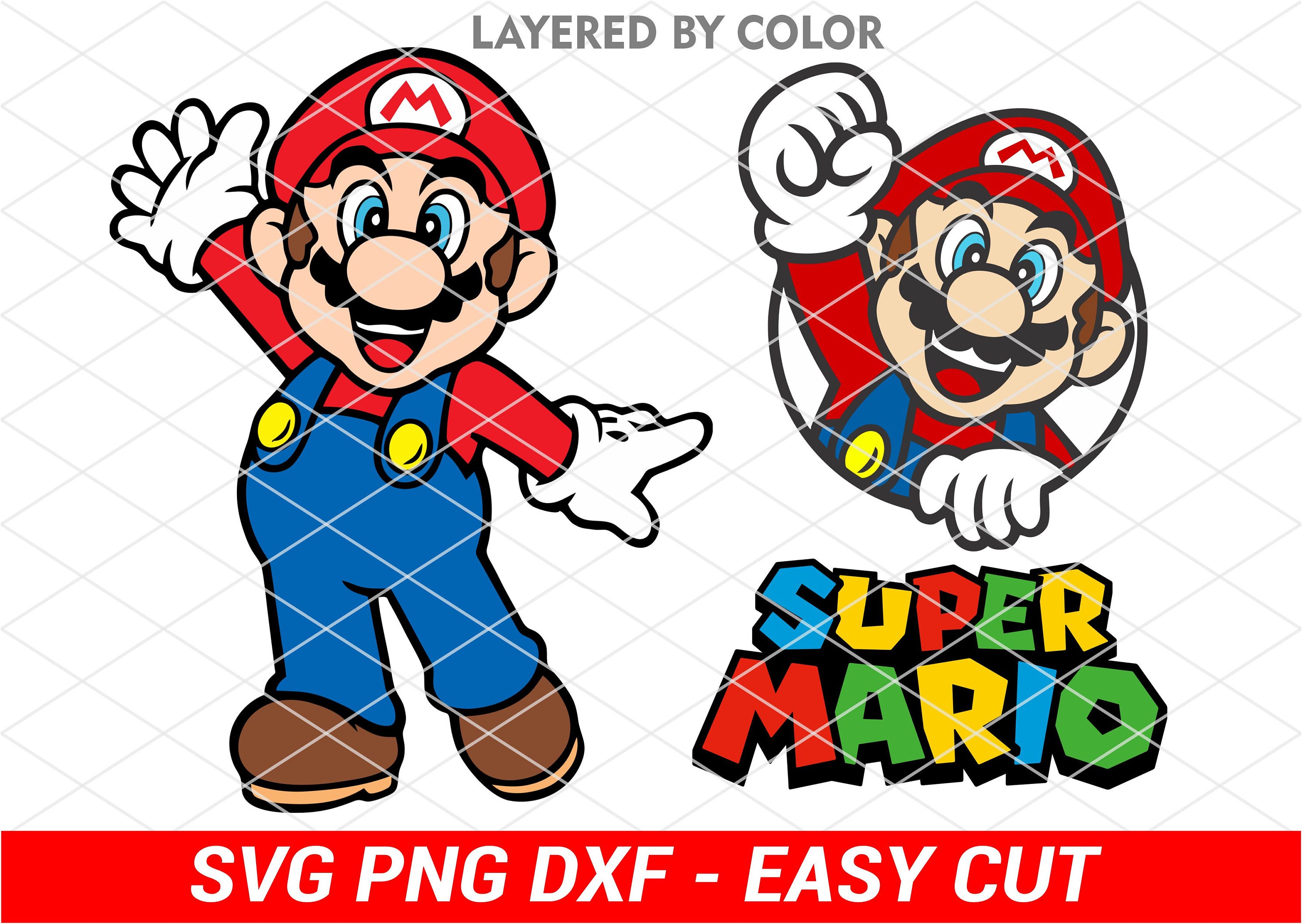 Super Mario Layered Svg Mario Brothers Svg Mario Characters Svg ...