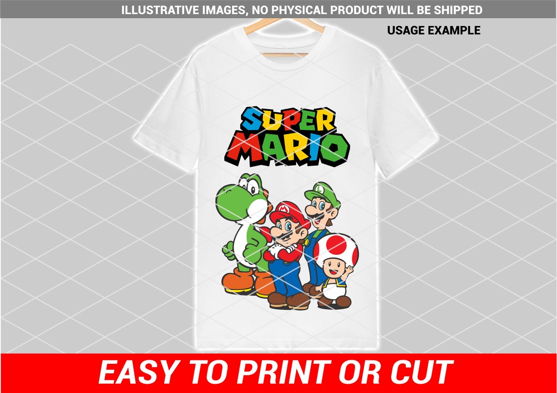 Super Mario and Friends Svg Layered by Color Easy Cut - Etsy