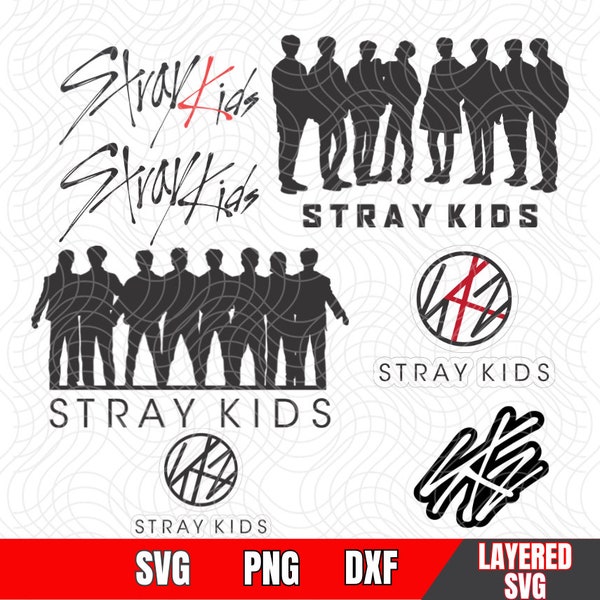 Stray Kids SVG Bundle, Kpop, Layered by Color, Easy Cut, Cricut,Sublimation, Instant Download, High Quality Images