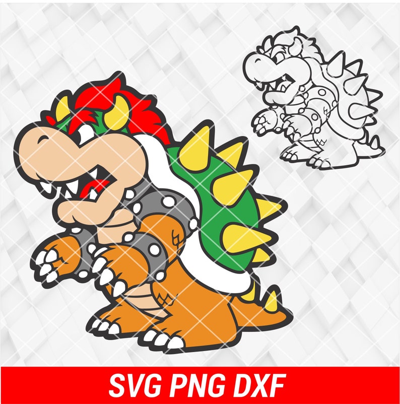 Bowser Inspired Svg Layered by Color Easy Cut Cricut - Etsy