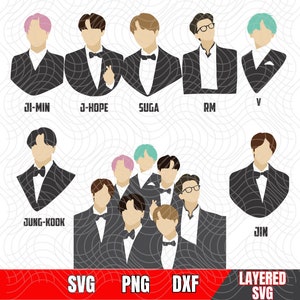 BTS Grammy Svg, Gelaagd op kleur, Easy Cut, Cricut, Silhouet, Sublimatie, Instant Download, Afbeeldingen van hoge kwaliteit