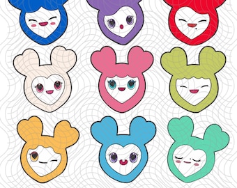Twice Lovelys Face SVG: Clip Art K-Pop (download digitale)