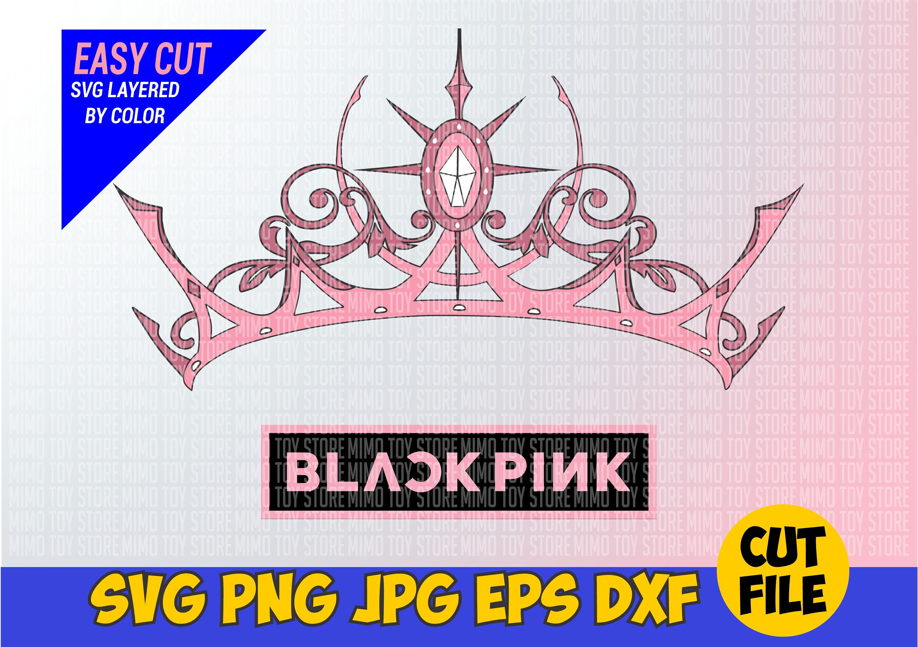 Blackpink Svgblack Pink Crown Svg Black Pink the Album Svg - Etsy