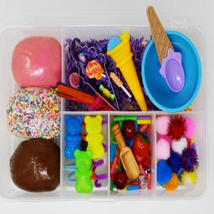 Ice-Cream PlayDough Kit; Ice-Cream Bizzy Box; Sensory Kit; kid Craft;Birthday Gift;Ice-Cream Party;  PlayDough Kit;PlayDough box;Sensory Kit