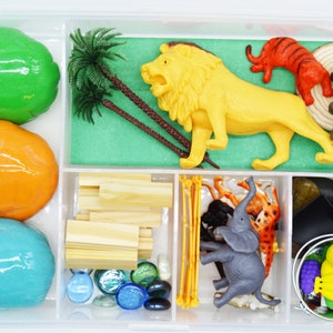 Zoo PlayDough Kit;Bizzy Box;Sensory Kit;Zoo Birthday Gift;Animal Birthday Party;PlayDough Kit; PlayDough box;Sensory Kit;Playdoh Sensory Box