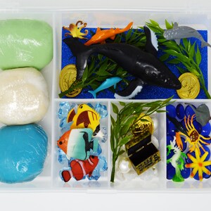 Ocean PlayDough Kit; Ocean Bizzy Box; Sensory Kit; Fish Craft;Birthday Gift; Ocean Party;  PlayDough Kit;PlayDough box;Sensory Kit