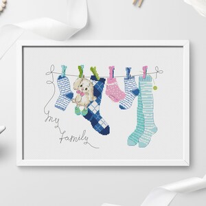 Bunny cross stitch pattern, rabbit cross stitch, cute bunny pdf pattern, modern cross stitch, cute family cross stitch, easy cross stitch