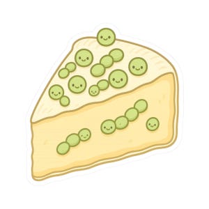 Smiling Yeast Slice Cartoon Kawaii Food Art Science Sticker | Cute Funny Laptop Water Bottle Car Window Bumper Sticker
