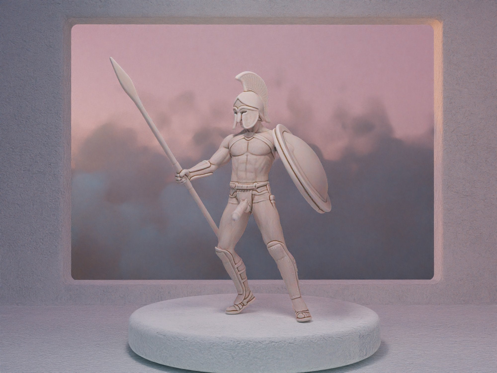 Mature Gay Men Sculpture Penise Statue Erection Ejaculating Etsy