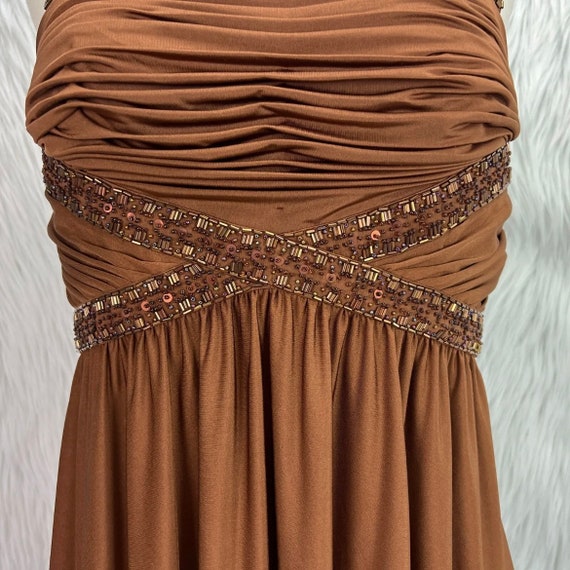 Caché VTG Womens Sz 10 Brown Beaded Sleeveless Ru… - image 8