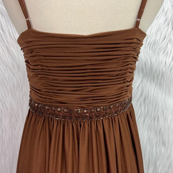 Caché VTG Womens Sz 10 Brown Beaded Sleeveless Ru… - image 10