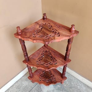 Wooden Corner Stand/ Shelve/Corner Table