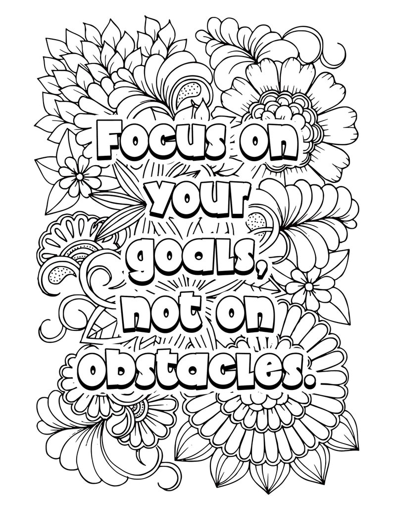 Quote Printable Coloring Pages - Etsy