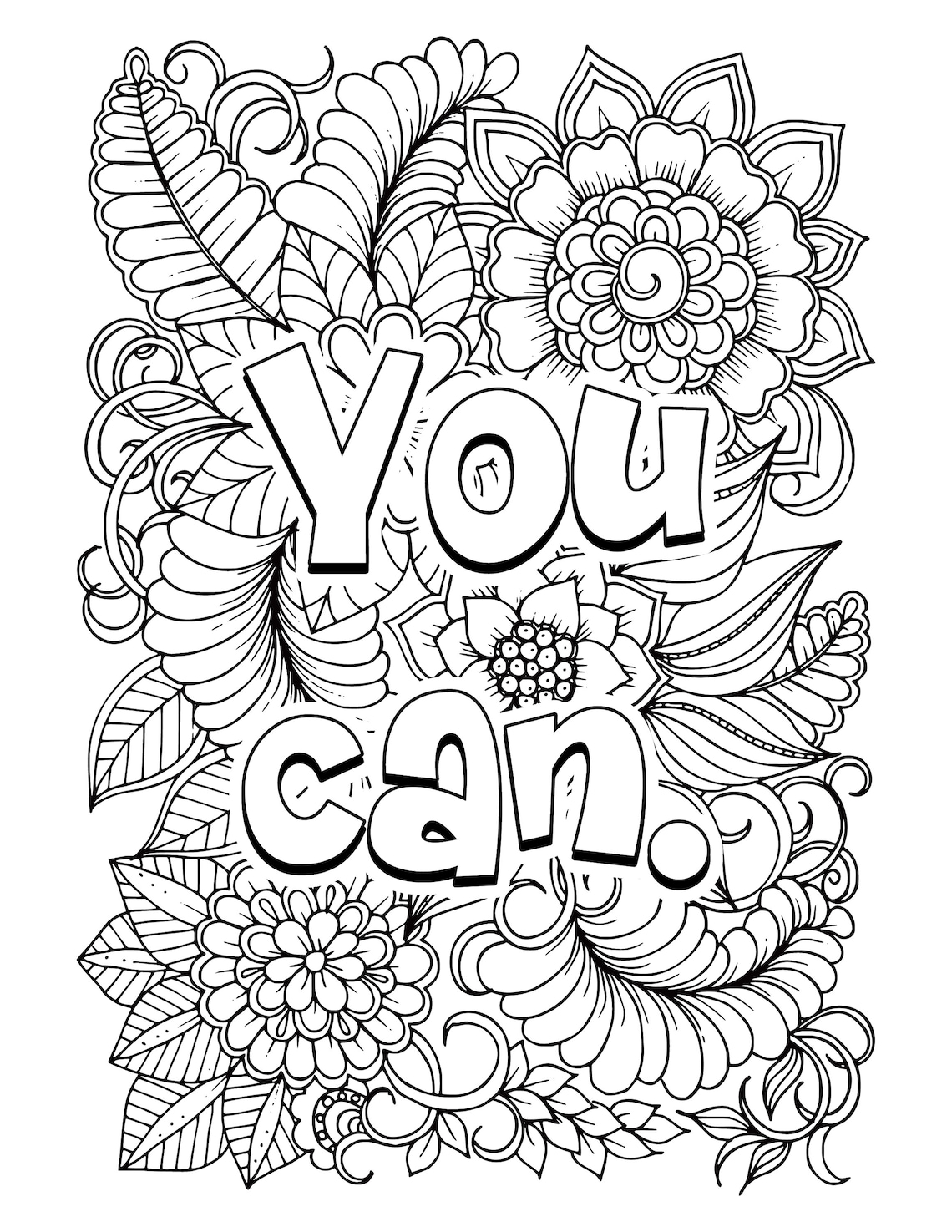 Quote Printable Coloring Pages Etsy Quote Printable Coloring Pages Etsy