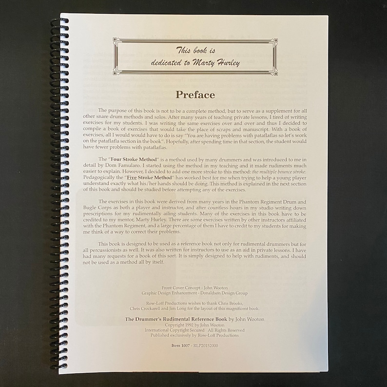 The Drummer's Rudimental Reference Book by Dr. John Wooton - Etsy