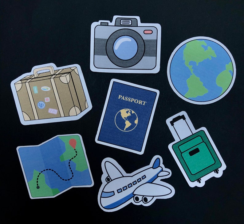 Travel Pin Sticker Travel Sticker Pack - Etsy