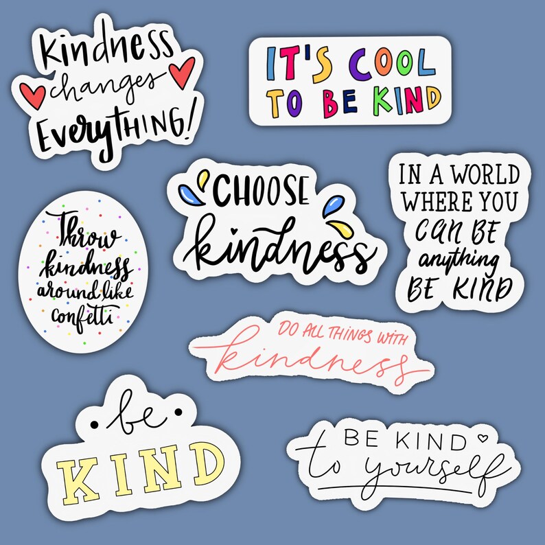 Kindness Sticker Pack Etsy