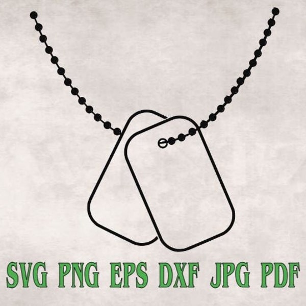 Military ID dog tags blank svg png eps dxf jpg pdf/dog tag svg/military army navy infantry  marines svg/veteran svg/calvary svg/dog tags svg