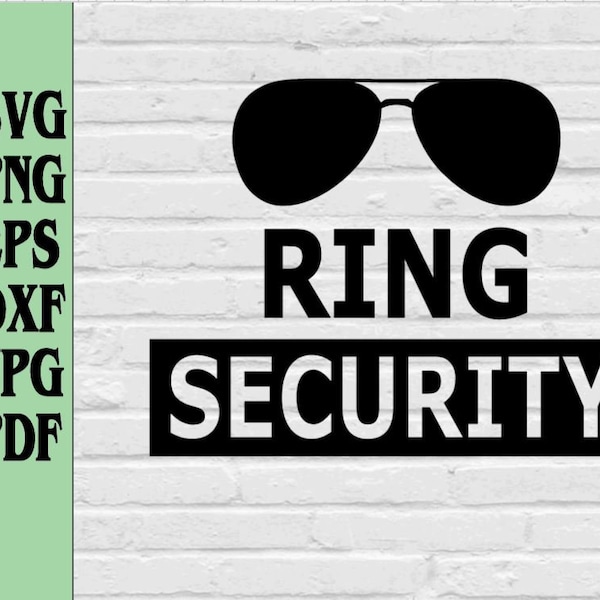 Ring Security Cut File svg png eps dxf jpg pdf/Wedding svg/Wedding Party svg/Ring Bearer pin svg/ring bearer svg/Marriage svg/ring security