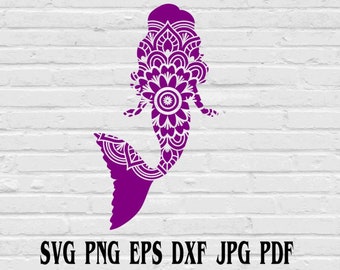 Free Free Moonlight Mermaid Mandala Svg