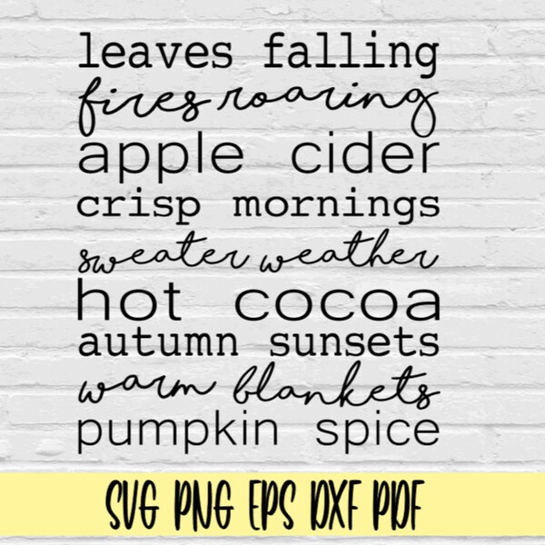 Fall vibes svg png eps dxf pdf/fall svg/Fall Words SVG/Fall sweater Svg/Thanksgiving Svg/Fall Sign Svg/Autumn Svg/apple cider pumpkin spice