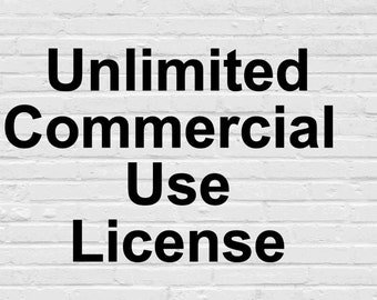 Unlimited use commercial license for digital designs made by this company/lifetime use of digital ltems with no selling caps or limitations