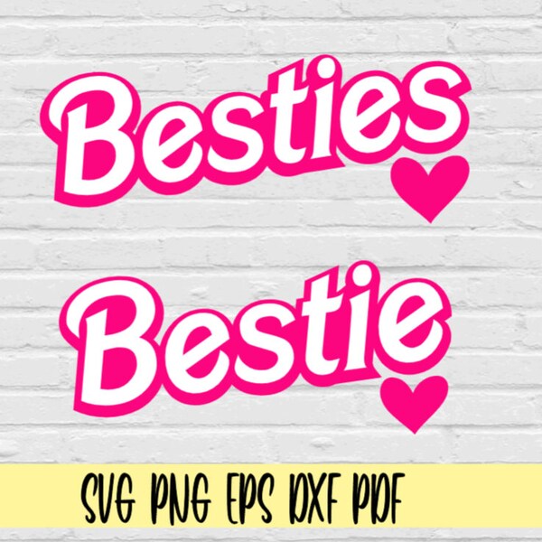 Bestie Besties svg png eps dxf pdf/Best friends forever svg/Girls Trip svg/Mommy and me svg/besties svg/bestie svg/Pink Bestie Besties svg