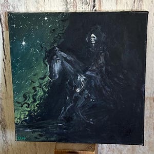 Death at dawn oil painting