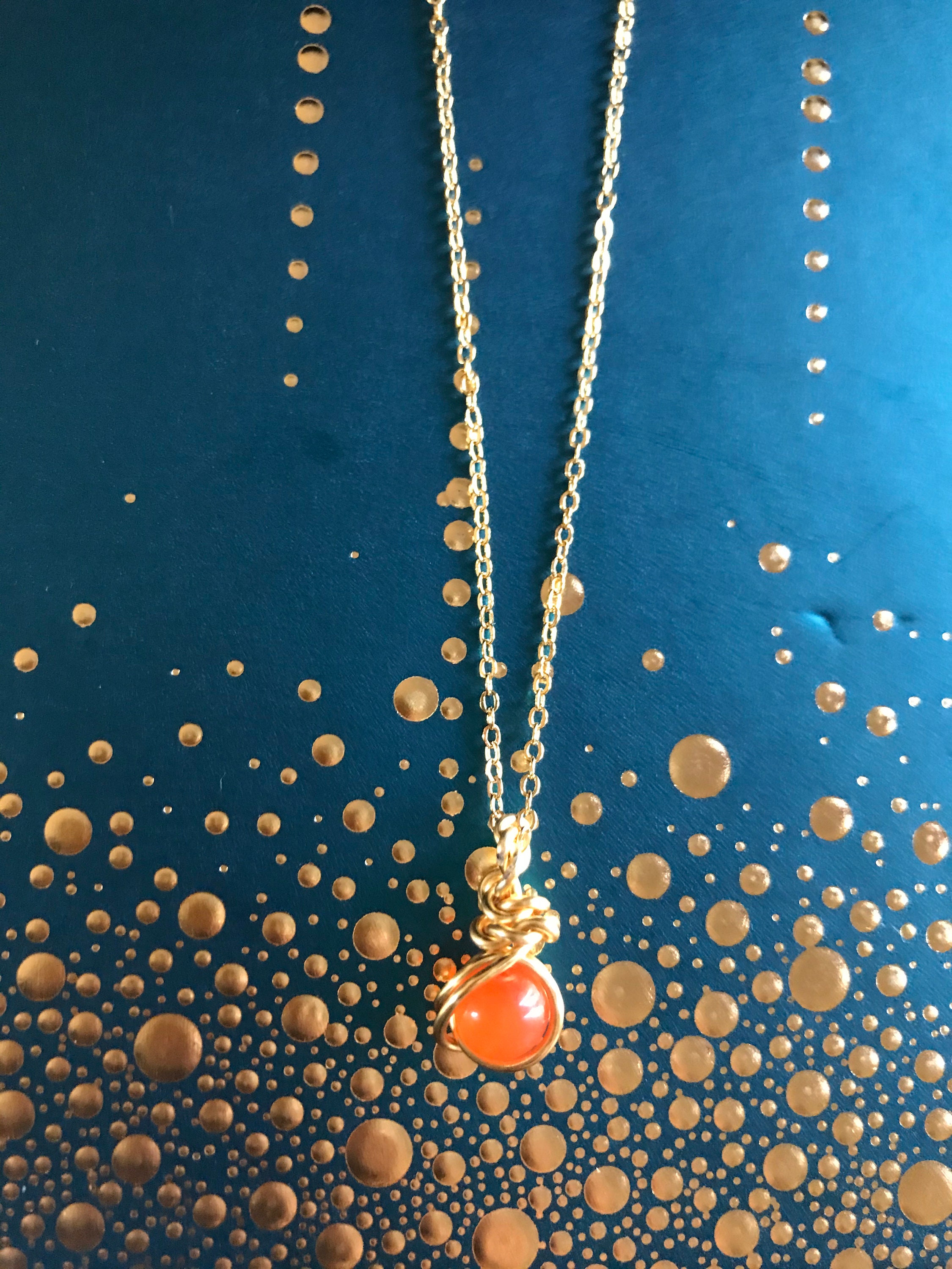 Carnelian Necklace Etsy