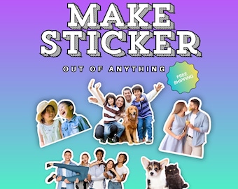 Custom photo stickers - personalized waterproof decals for laptops, mirrors, tumblers, and more