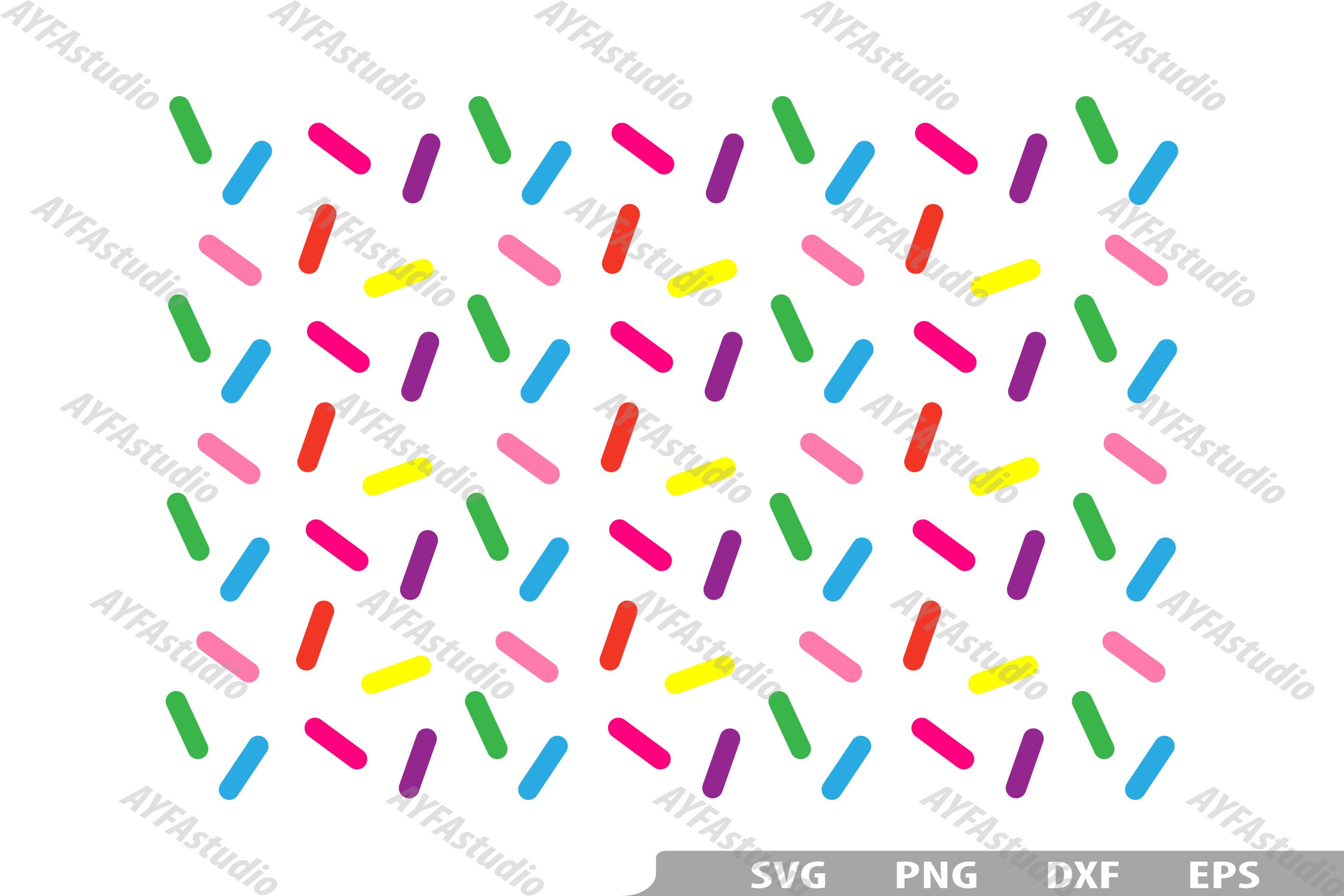 Sprinkle Svg Donut Sprinkles svg Ornament Svg Sprinkles Etsy