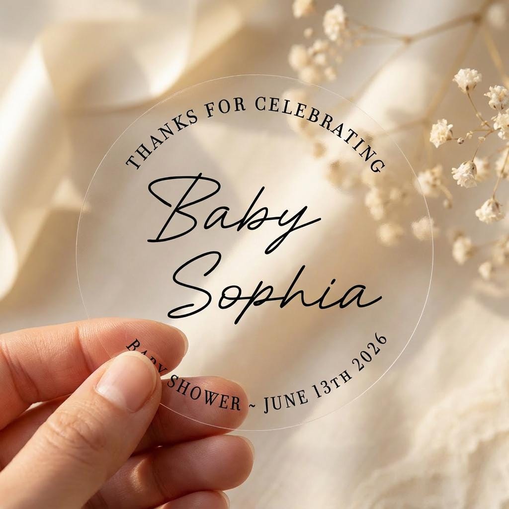Baby Shower Thank You Stickers | Personalized Favor Labels for Boy or ...