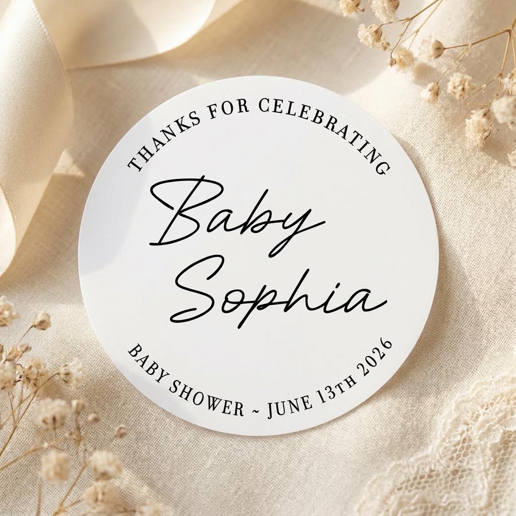 Baby Shower Thank You Stickers | Personalized Favor Labels for Boy or ...