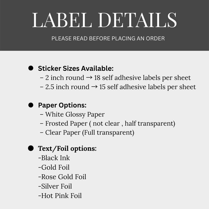 Stickers de remerciement de mariage en feuille d'or ~ Étiquettes personnalisées pour des cadeaux et des cadeaux d'invités image 9