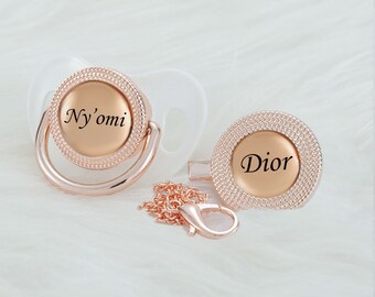 rose gold pacifier