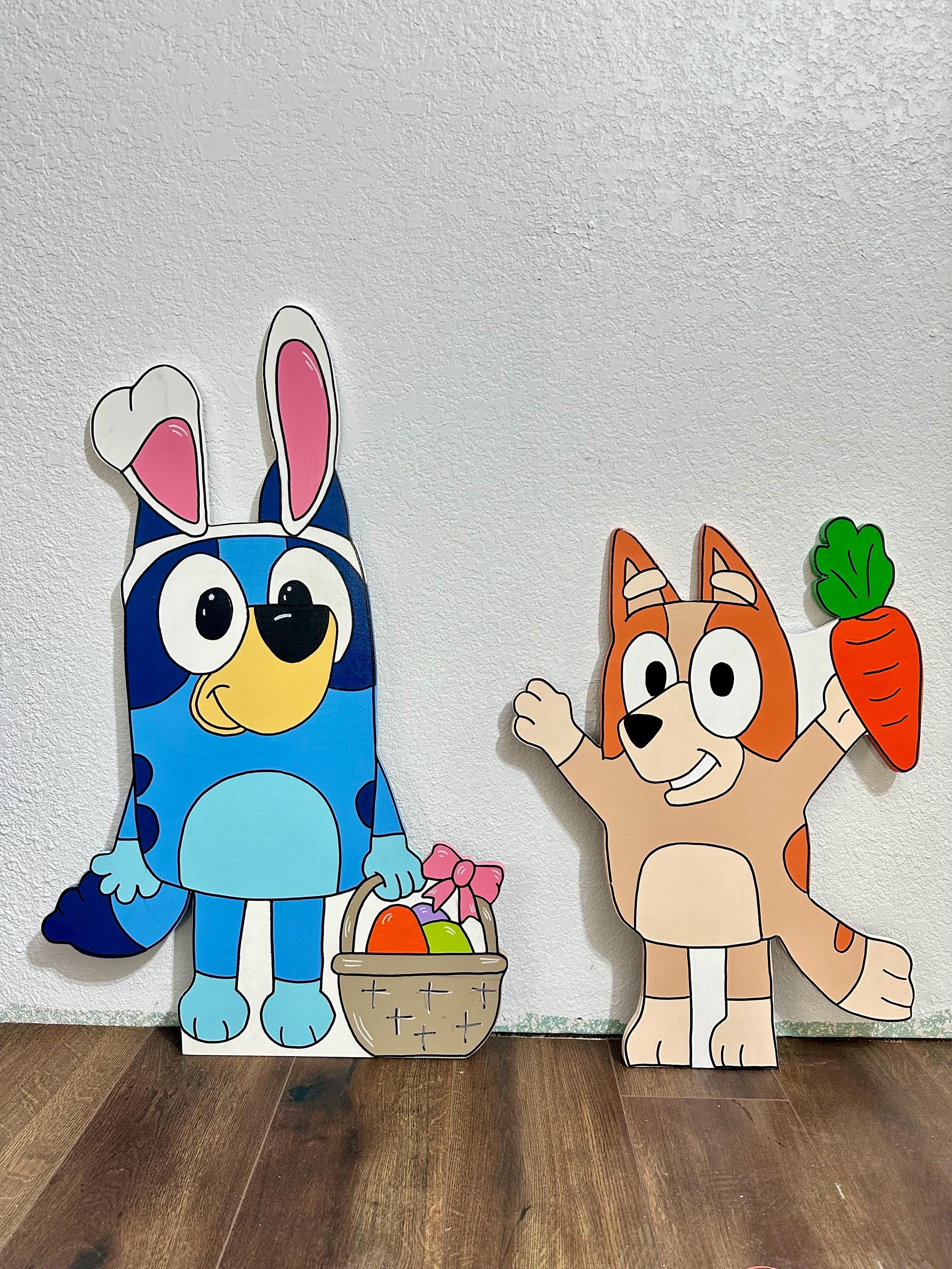 Hand-Painted Bluey Yard Art