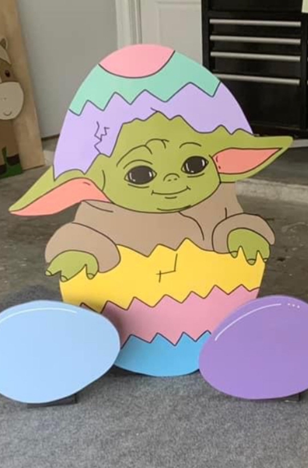 Easter Baby Yoda Yard Art Etsy