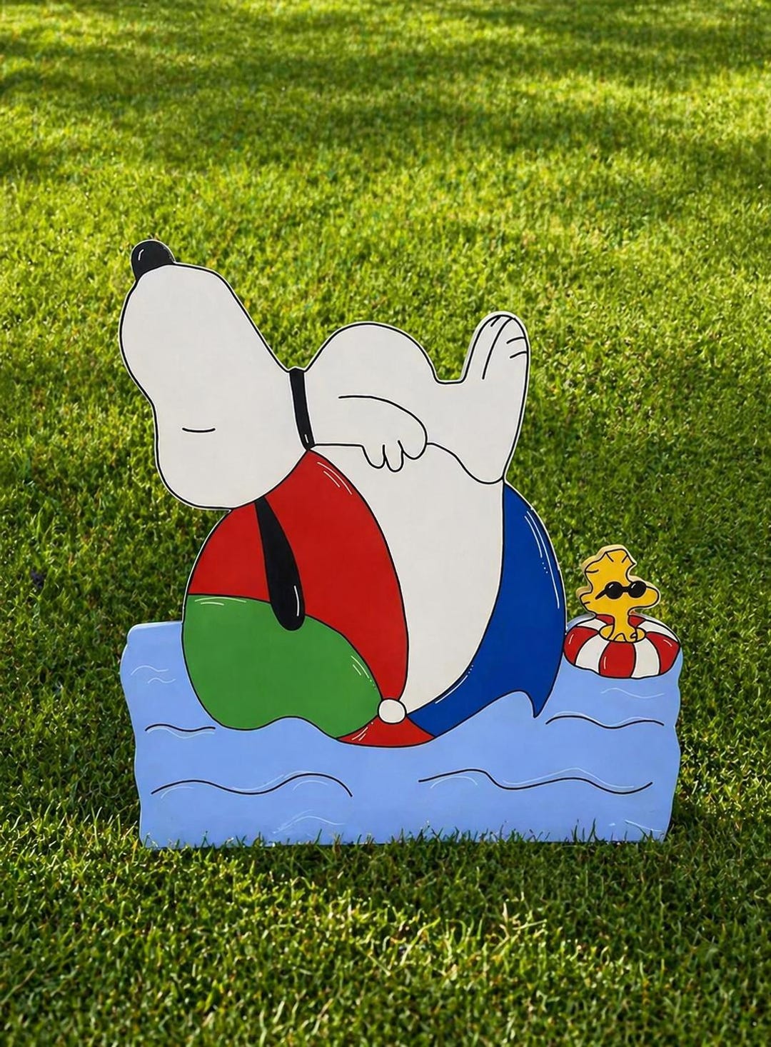 Snoopy and Woodstock Summer Yard Art - Etsy