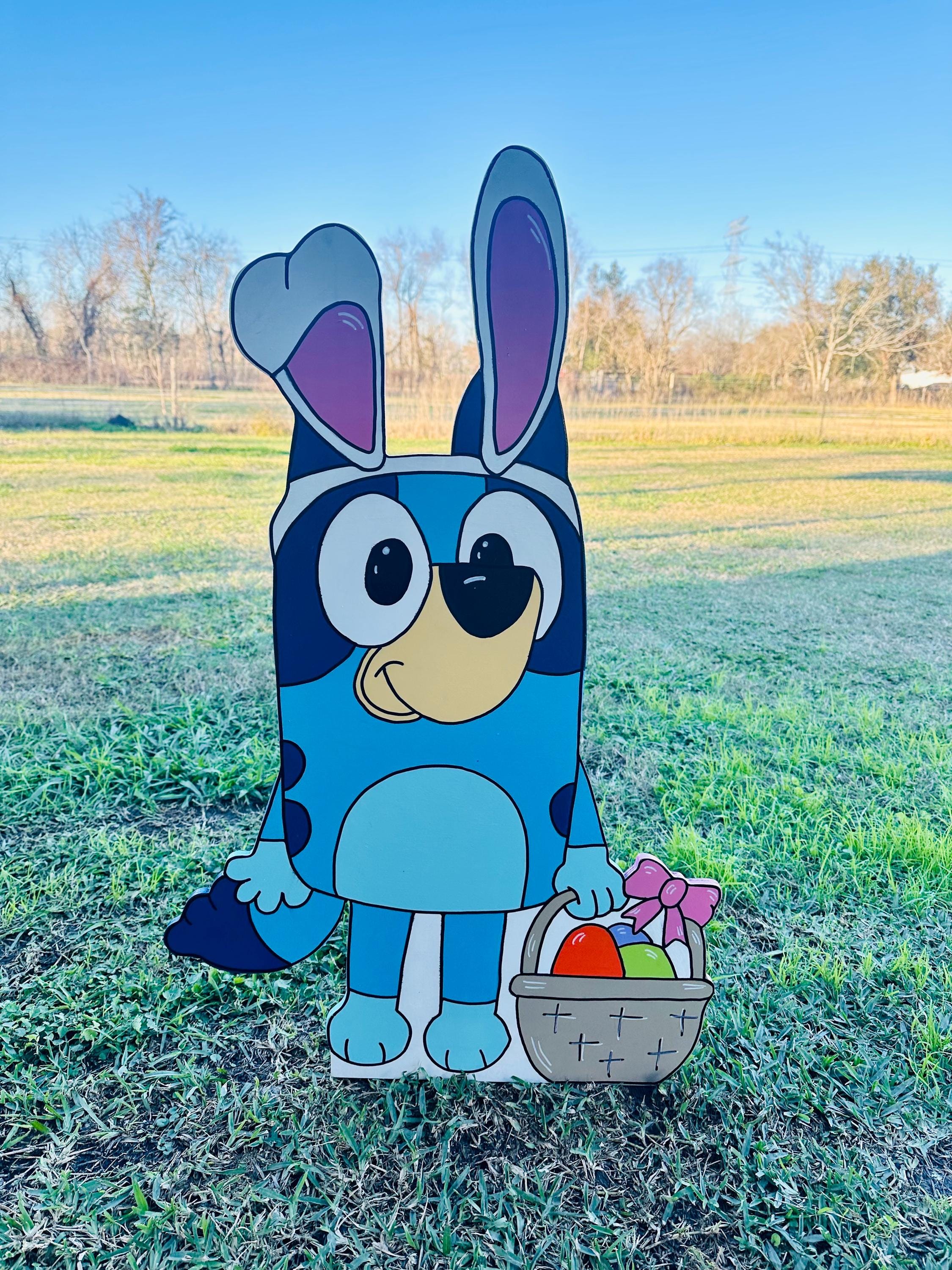 Hand-Painted Bluey Yard Art