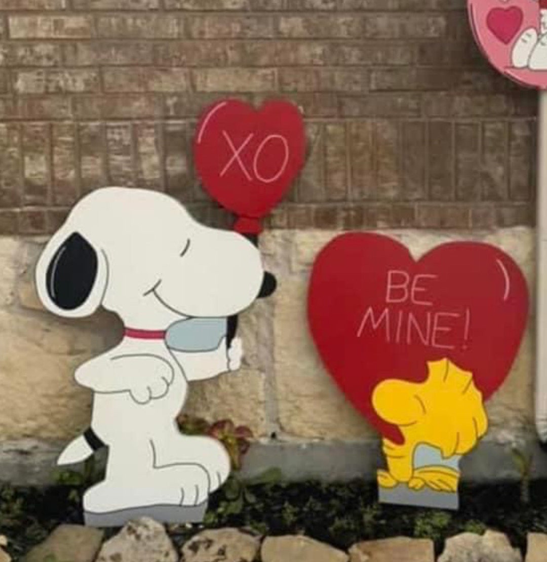 Snoopy & Woodstock Yard Art - Etsy