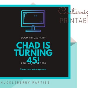 Zoom Virtual Party Invitation