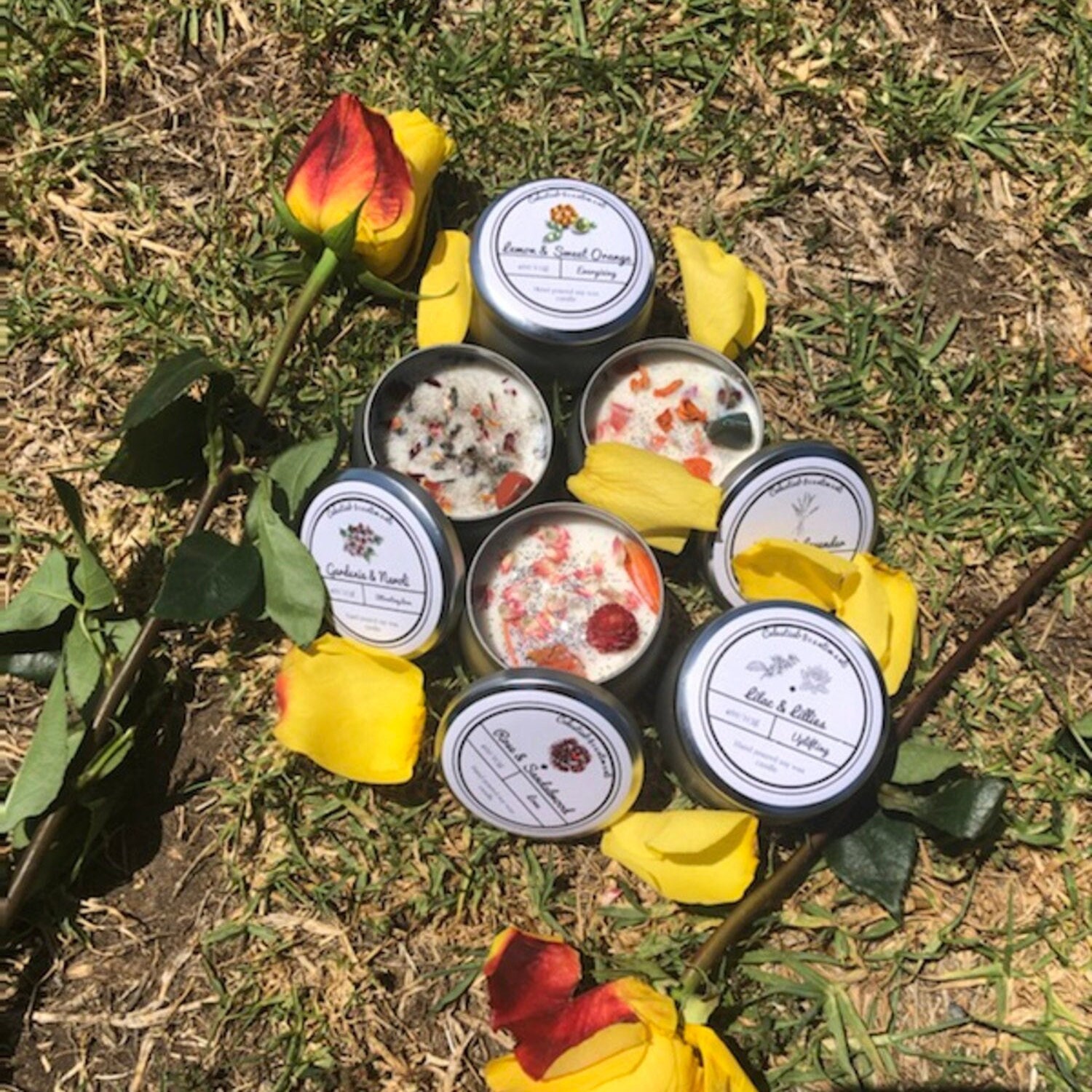 Mood Boosting intention candles floral soy candles infused | Etsy