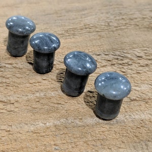 Labradorite Single Flared Saddle Plugs (Pair) 4mm (6G) 5mm (4G) 6mm (2g) 8mm (0G)