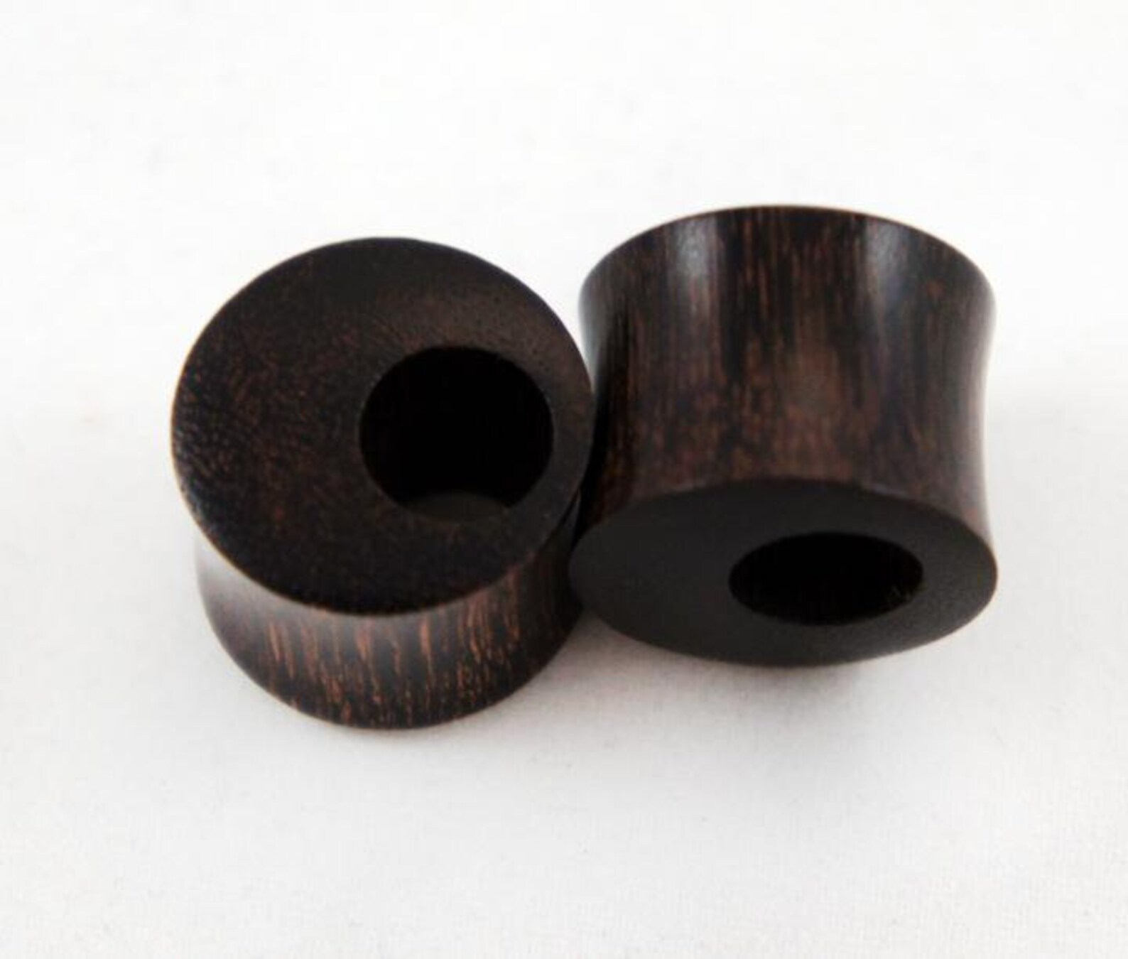 Circular Offset Eclipse Sono Wood Tunnel Plugs 6mm 2G 14mm 9/16 16mm 5/ ...
