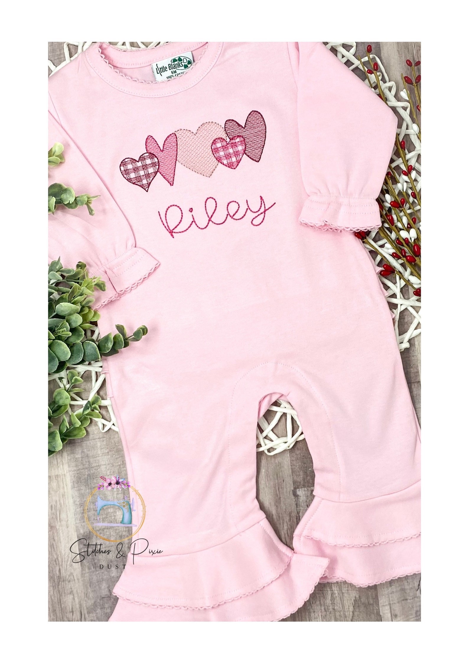 Baby Valentine's Day Outfit/monogrammed Personalized - Etsy