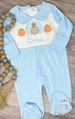 Baby Boy First Thanksgiving Outfit/Monogrammed Personalized Footie/Turkey, Pumpkin/Baby Shower Gift/Newborn/Embroidered Romper/Sleeper 