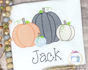 Boys Thanksgiving Shirt Pumpkins/Thanksgiving Outfit/Pumpkin Patch Shirt/Personalized Shirt/Embroidered Shirt/First Thanksgiving